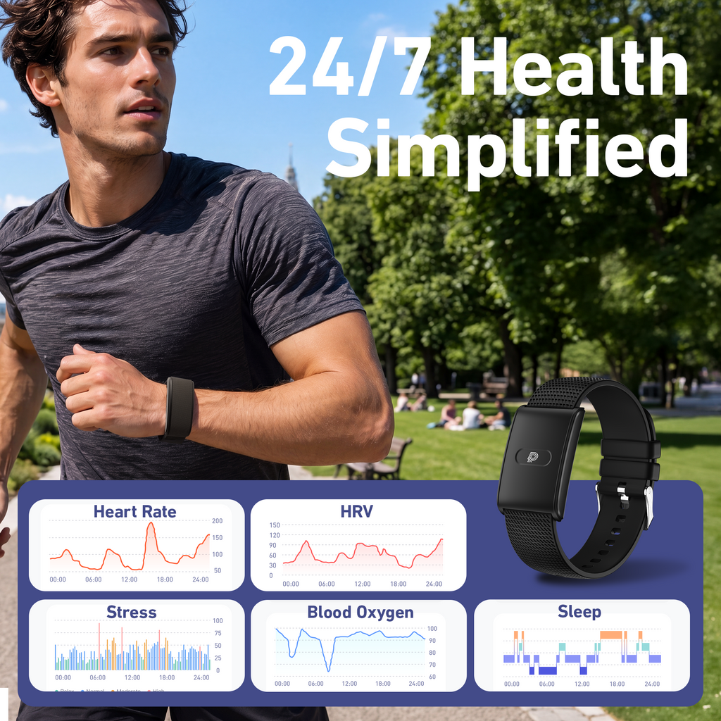 DeerRun? YE02 Smart Fitness Band: 24/7 Health & Workout Tracking with PitPat