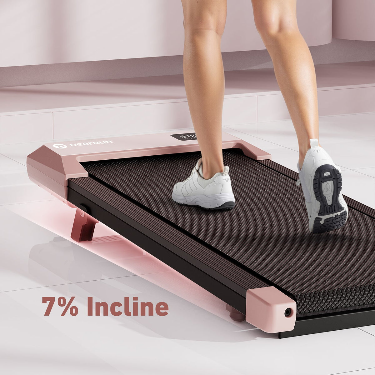 DeerRun Q2 Urban Smart Walking Pad with 7% Incline Treadmill Remote Control