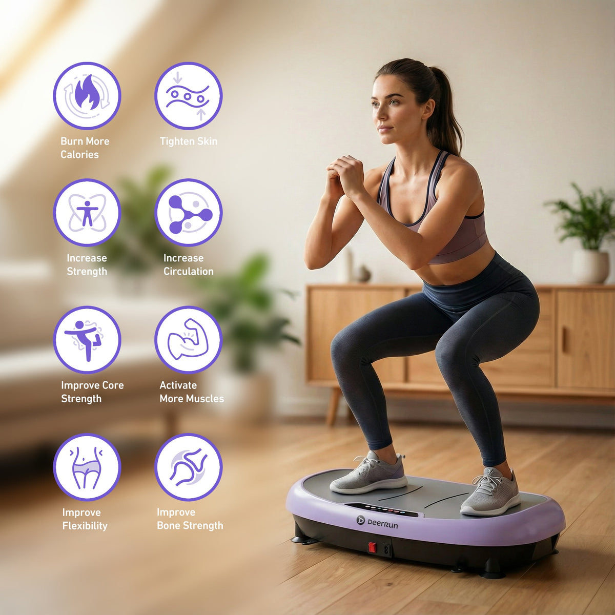 DeerRun? High-Power Full?Body Vibration Plate Workout, 220lbs