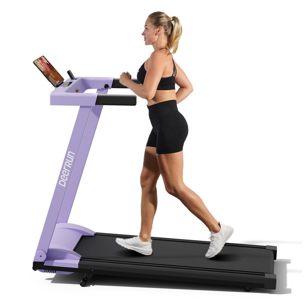 DeerRun All-New 2026 A1 Pro Move+  6% Incline Foldable Treadmill¡ª¡ªUpgraded Chip & NFC Support | 350 lbs, 10 mph Dreamy Violet