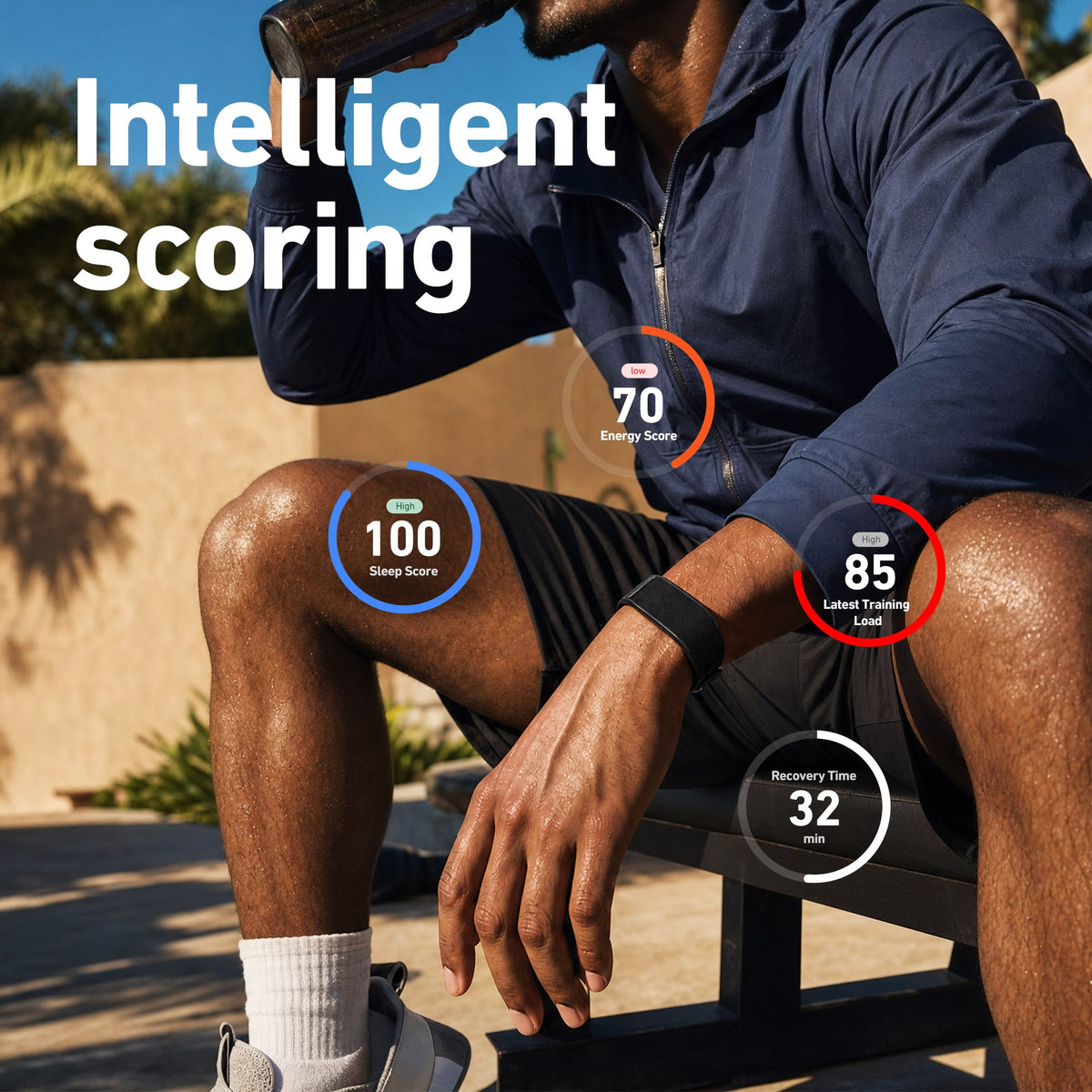 DeerRun? YE02 Smart Fitness Band: 24/7 Health & Workout Tracking with PitPat