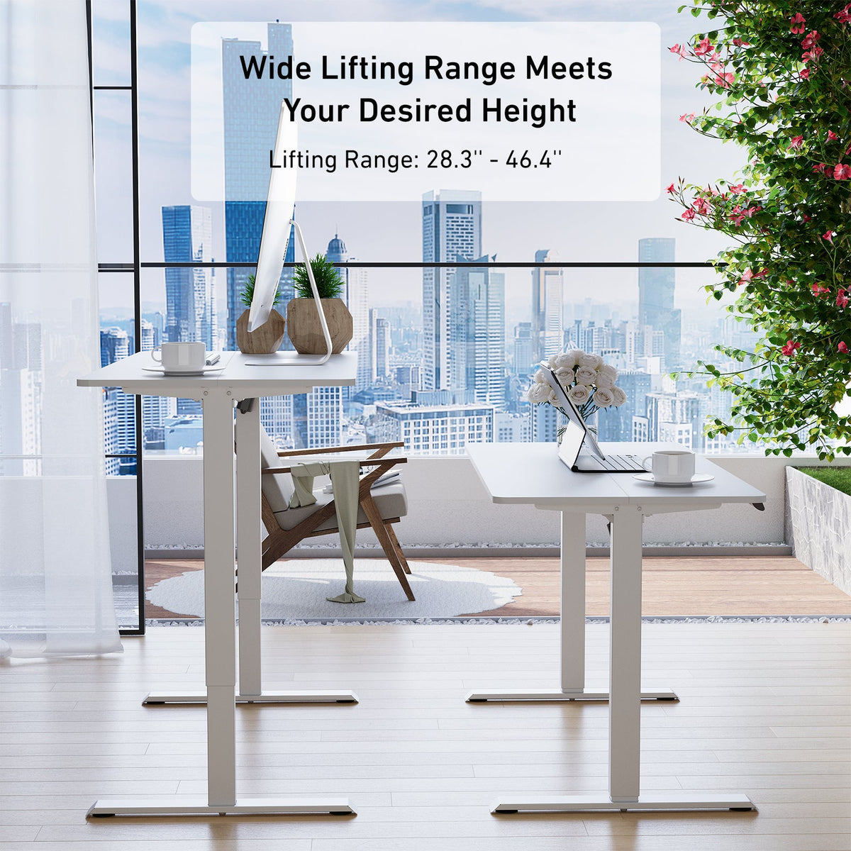 DeerRun?Electric Standing Desk, 39 x 23 Inches Height Adjustable