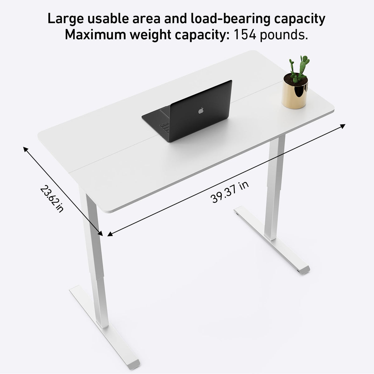 DeerRun?Electric Standing Desk, 39 x 23 Inches Height Adjustable
