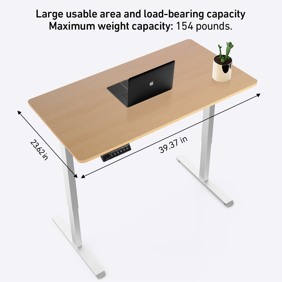 DeerRun?Electric Standing Desk, 39 x 23 Inches Height Adjustable