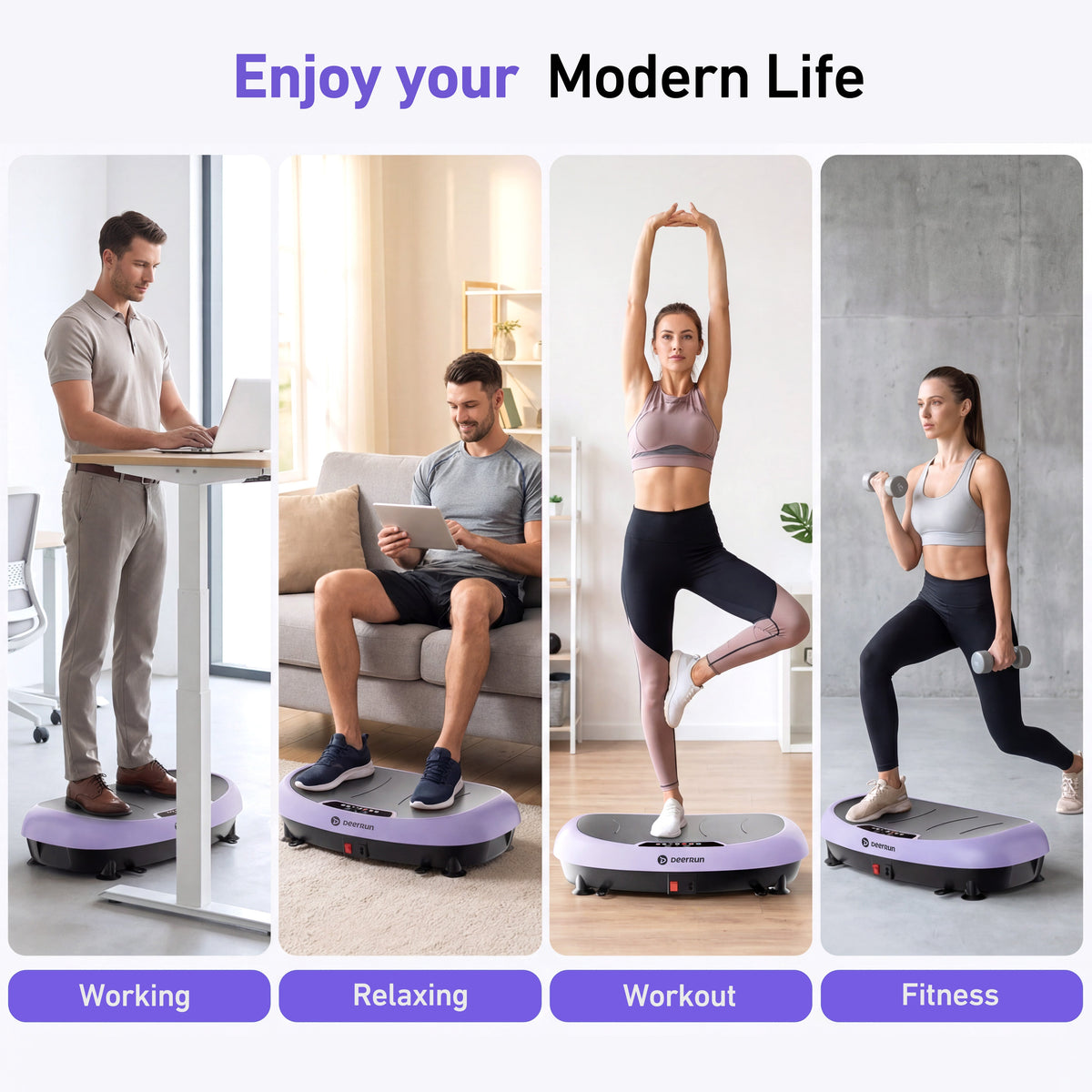 DeerRun? High-Power Full?Body Vibration Plate Workout, 220lbs