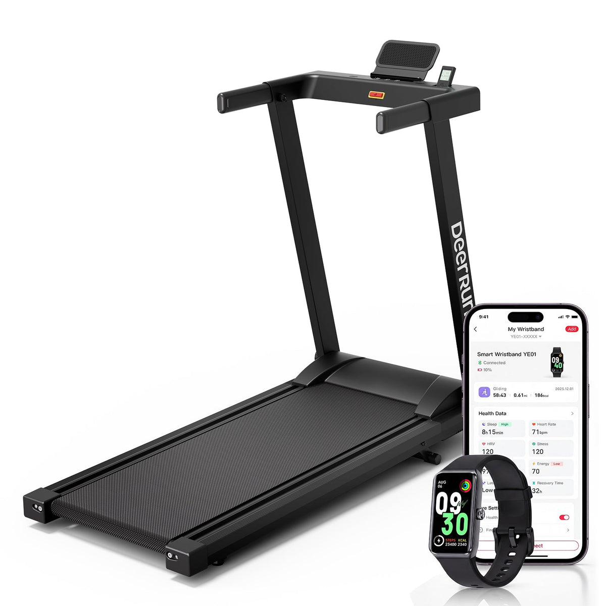 DeerRun A1 Pro Smart Foldable Treadmill with AI Coach