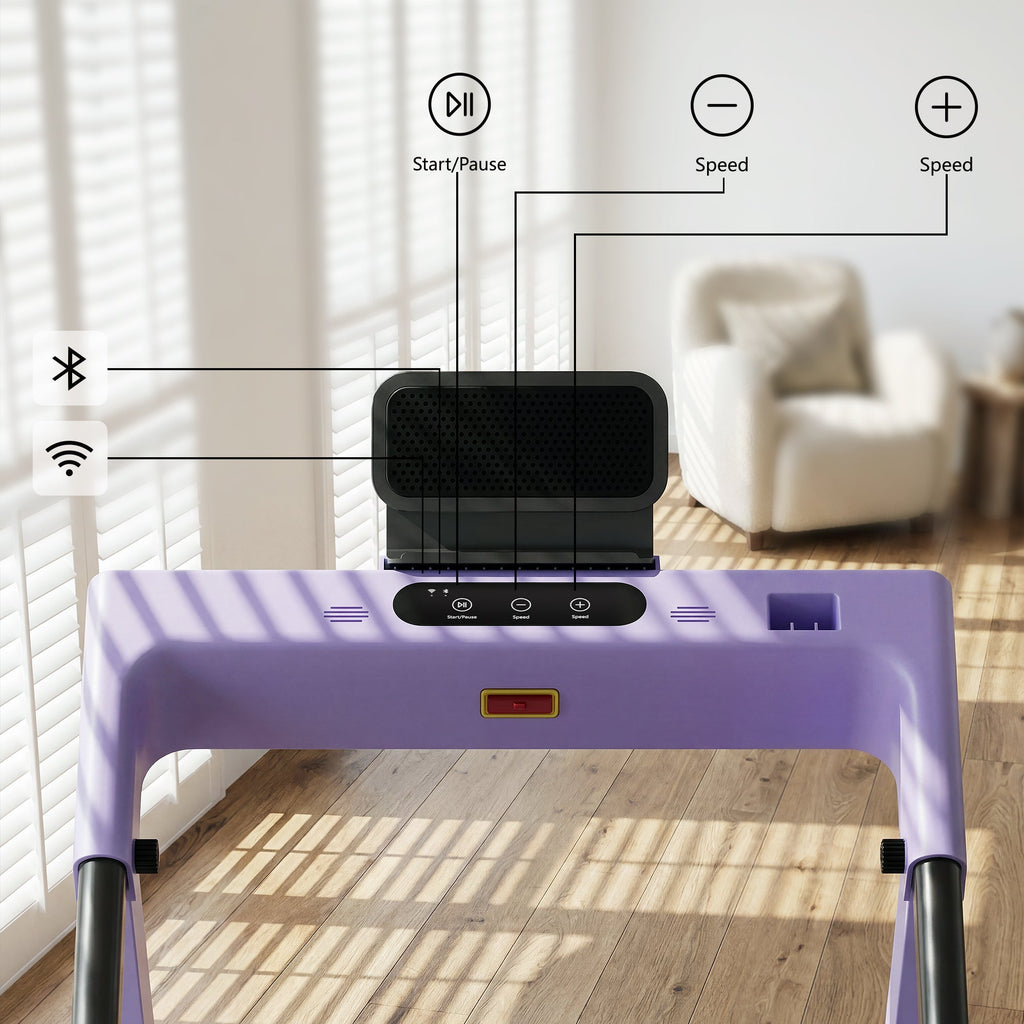 DeerRun All-New 2026 A1 Pro Move+  6% Incline Foldable Treadmill¡ª¡ªUpgraded Chip & NFC Support | 350 lbs, 10 mph Dreamy Violet
