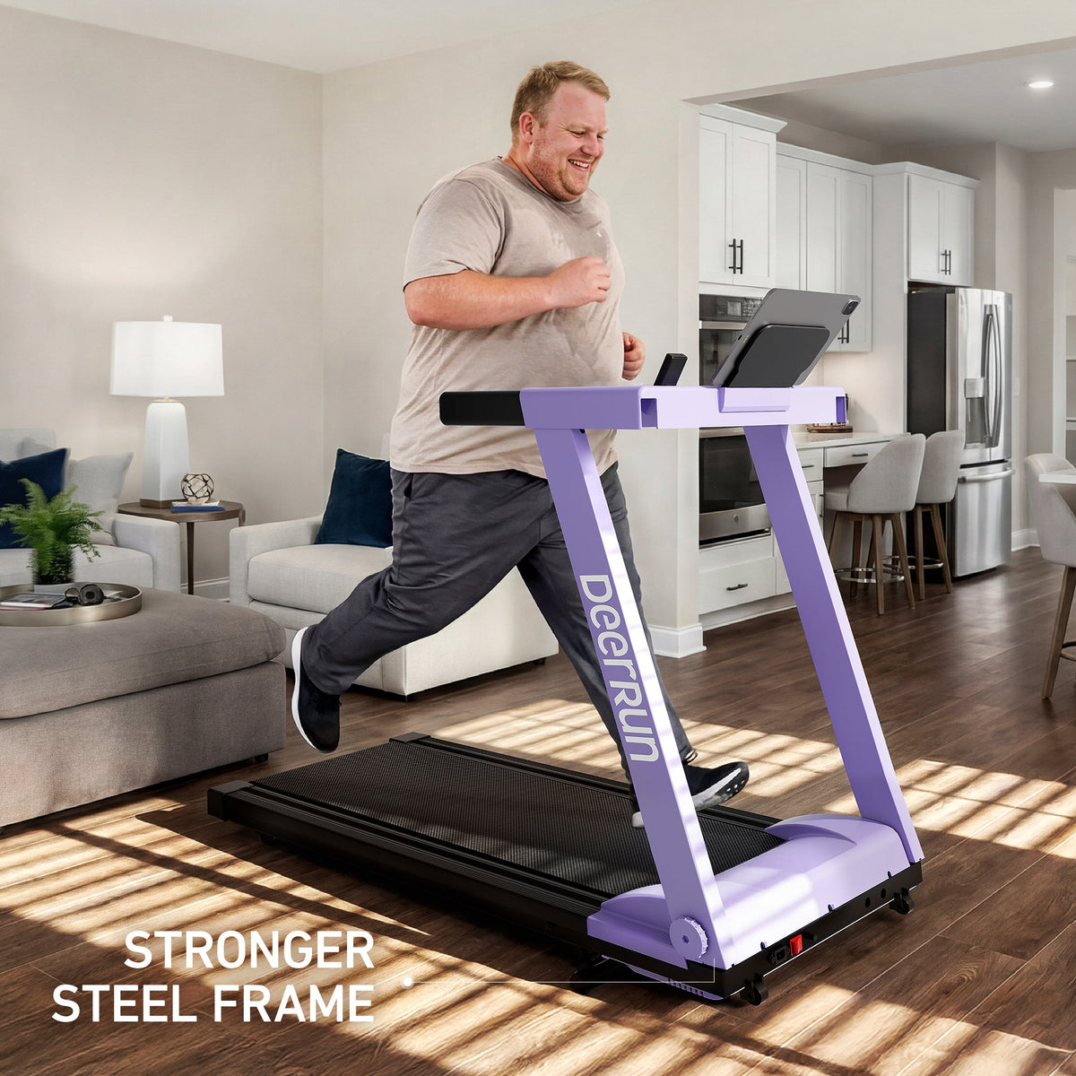 DeerRun All-New 2026 A1 Pro Move+  6% Incline Foldable Treadmill¡ª¡ªUpgraded Chip & NFC Support | 350 lbs, 10 mph Dreamy Violet