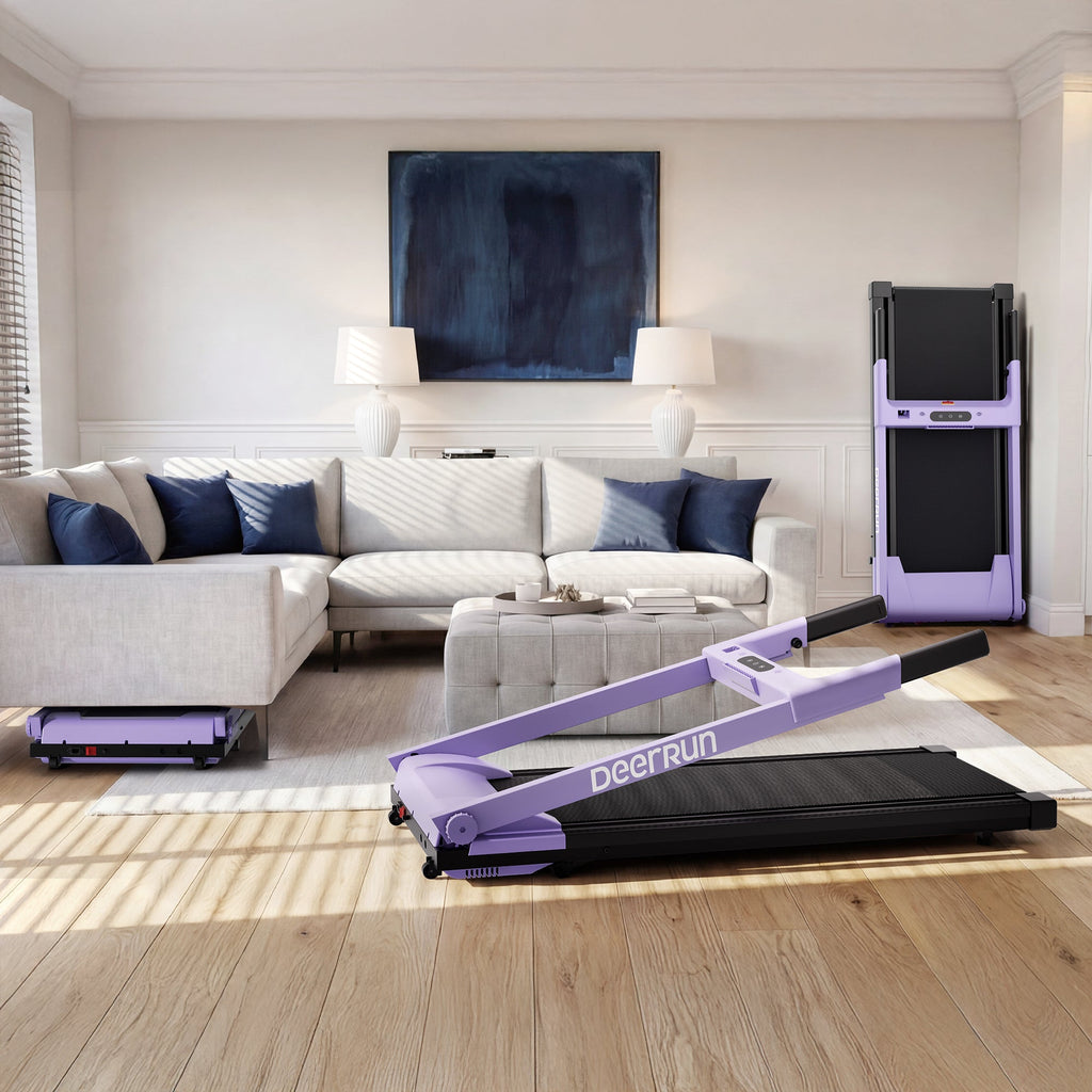 DeerRun All-New 2026 A1 Pro Move+  6% Incline Foldable Treadmill¡ª¡ªUpgraded Chip & NFC Support | 350 lbs, 10 mph Dreamy Violet
