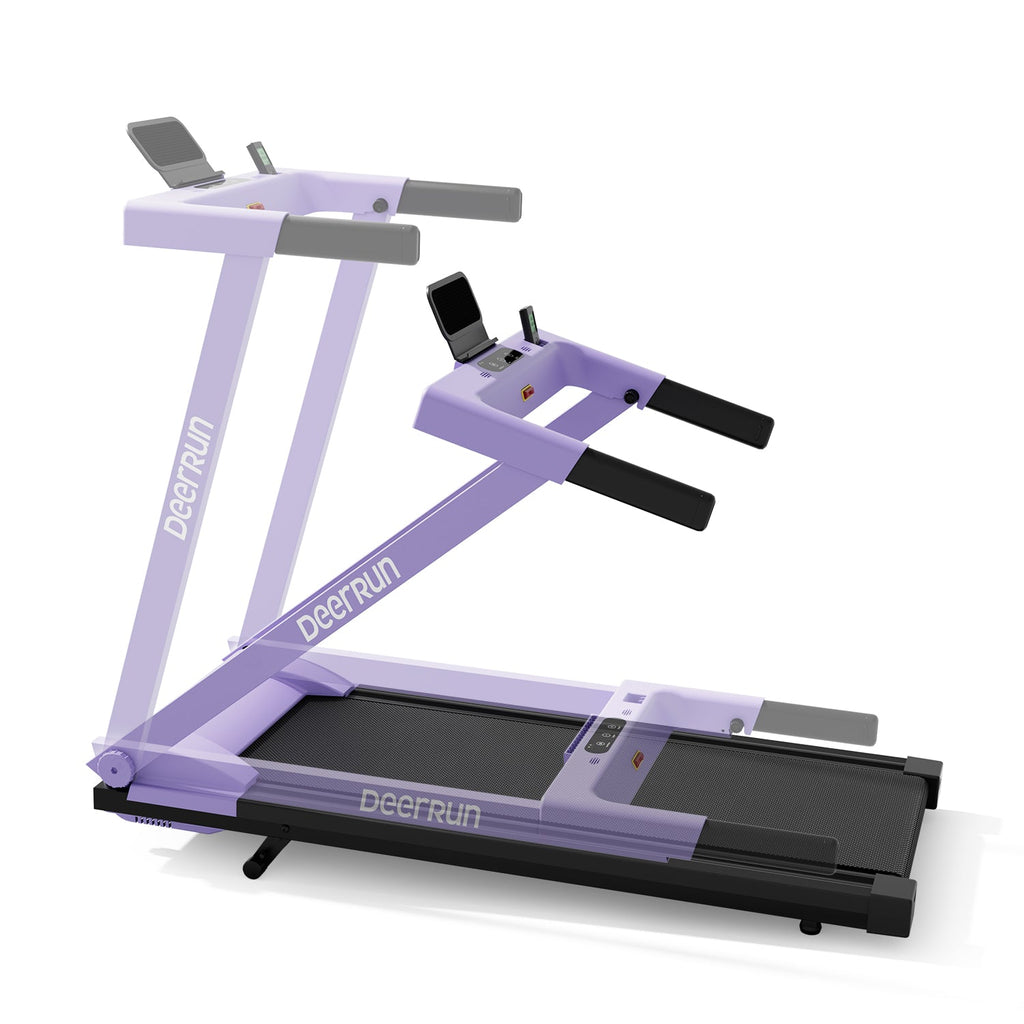 DeerRun All-New 2026 A1 Pro Move+  6% Incline Foldable Treadmill¡ª¡ªUpgraded Chip & NFC Support | 350 lbs, 10 mph Dreamy Violet