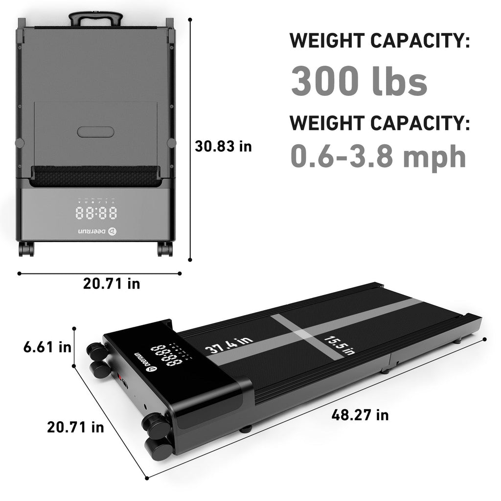 DeerRun Z20 Foldable Walking Pad Treadmill ¨C Ultra Compact with LED Display